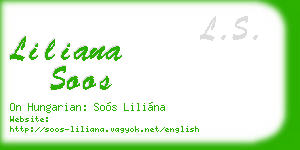 liliana soos business card