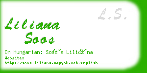 liliana soos business card